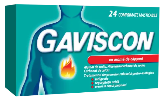 Gaviscon cu aroma de capsuni comprimate masticabile.webp